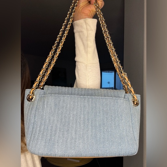 Henri Bendel Quilted Denim Convertible Crossbody bag - Picture 3 of 15